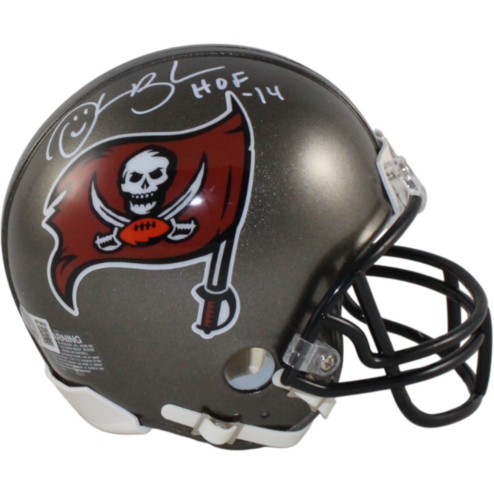 Derrick Brooks Tampa Bay Buccaneers VSR4 TB Signed Mini Helmet-Powers Sports Memorabilia