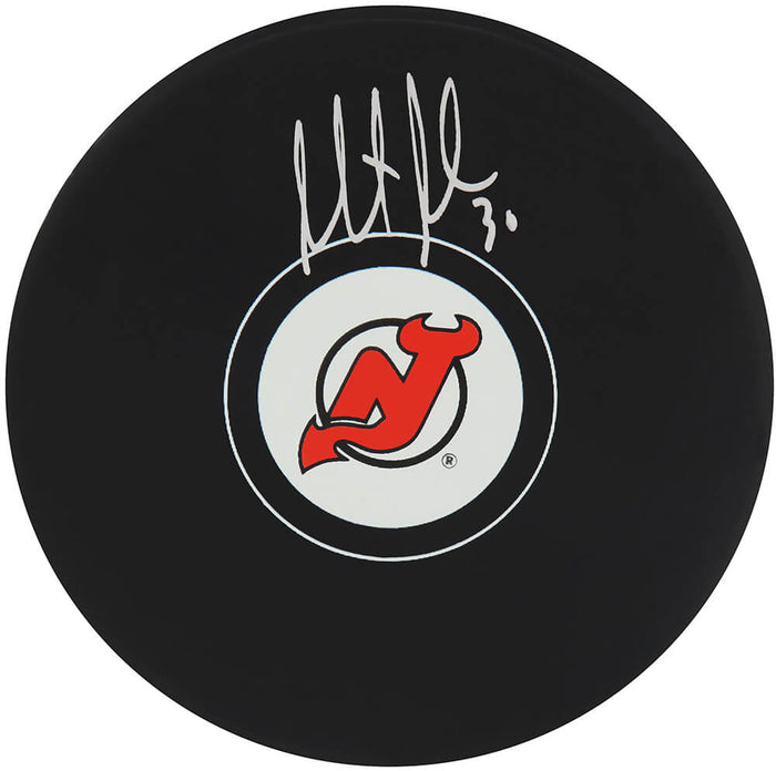 Martin Brodeur New Jersey Devils Autographed Hockey Puck-Powers Sports Memorabilia
