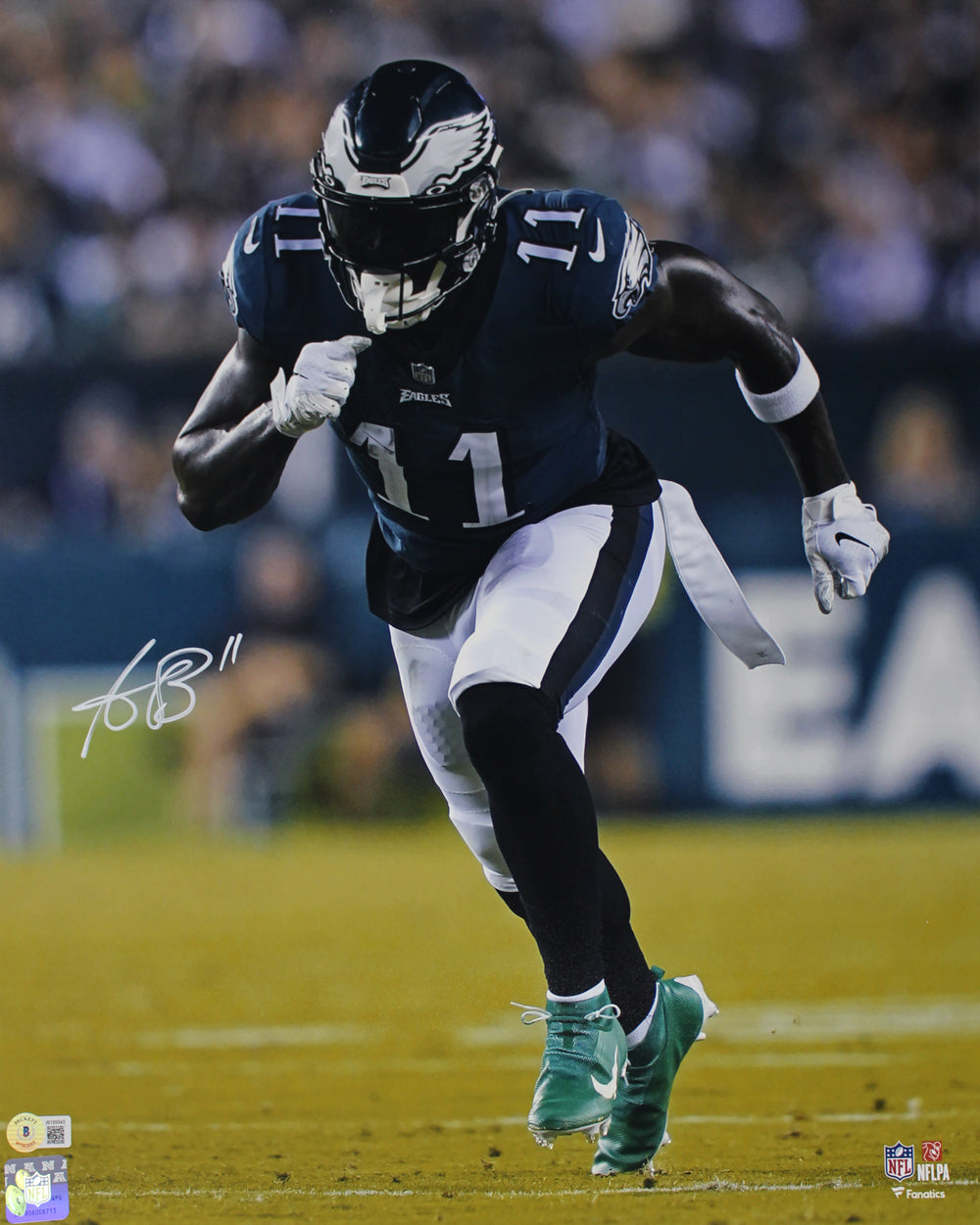 AJ Brown Philadelphia Eagles Signed 16x20 Photo - Beckett Beckett-Powers Sports Memorabilia