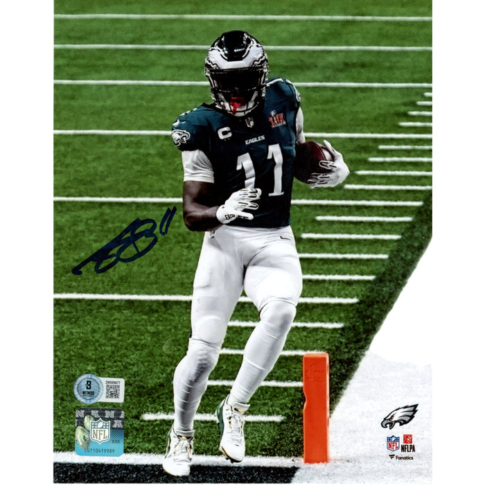 AJ Brown Signed Philadelphia Eagles 8x10 Photo – Super Bowl LIX – Beckett Witness Authenticated