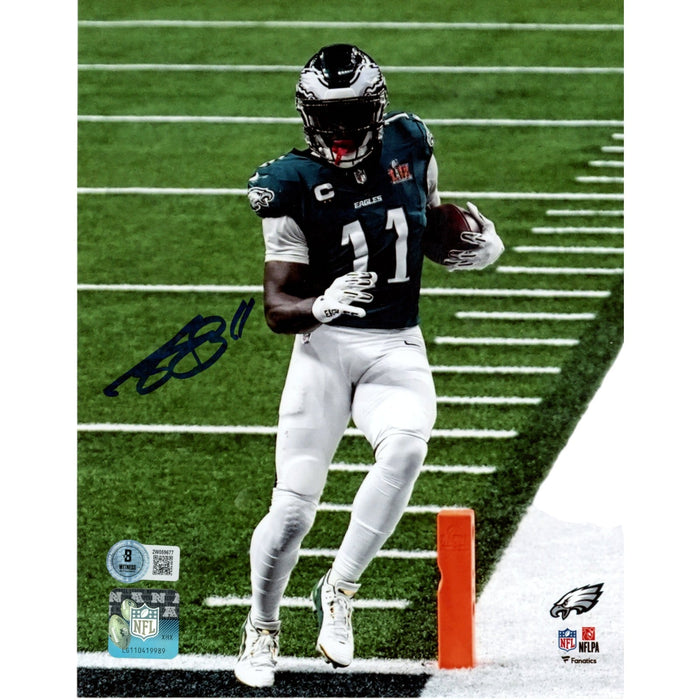 AJ Brown Signed Philadelphia Eagles 8x10 Photo – Super Bowl LIX – Beckett Witness Authenticated-Powers Sports Memorabilia