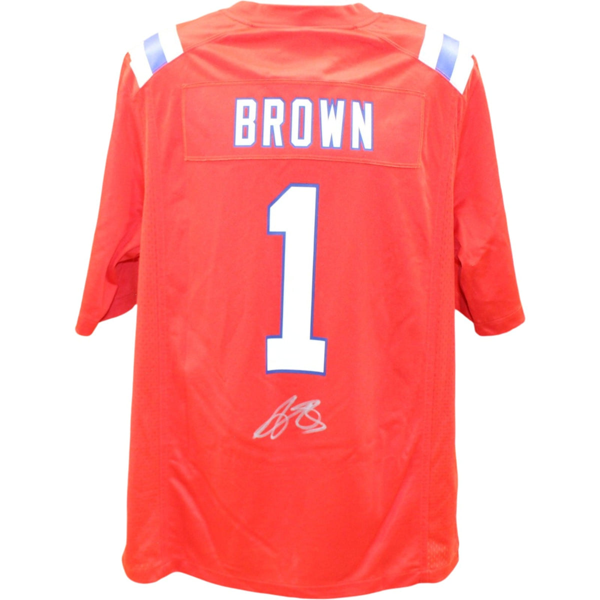 AJ Brown Signed New England Patriots Nike Size L Jersey Beckett WIT-Powers Sports Memorabilia