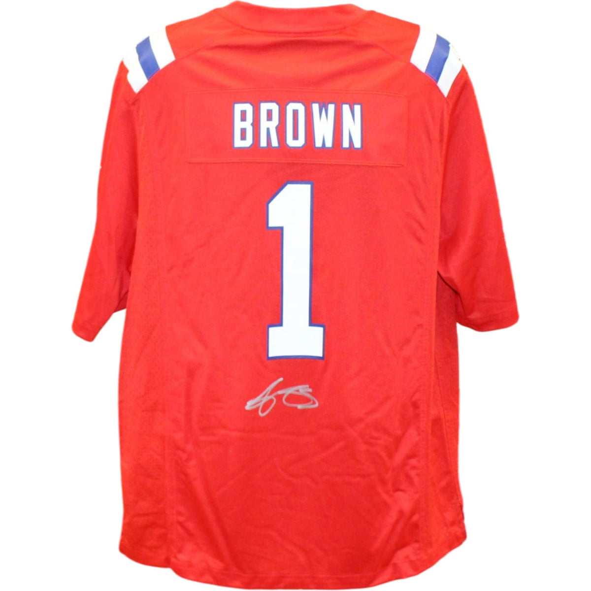 AJ Brown Signed New England Patriots Nike Size XL Jersey Beckett WIT