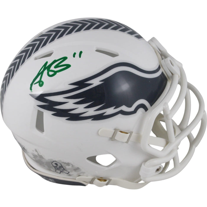 AJ Brown Signed Philadelphia Eagles 24 STS Mini Helmet – Beckett Authenticated-Powers Sports Memorabilia