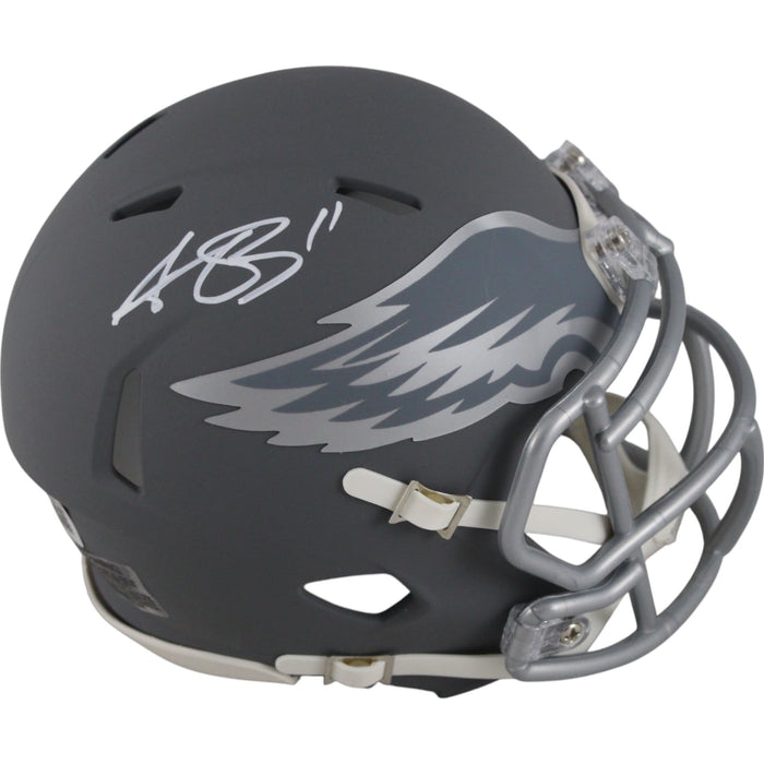 AJ Brown Signed Philadelphia Eagles Slate Mini Helmet – Beckett Authenticated-Powers Sports Memorabilia
