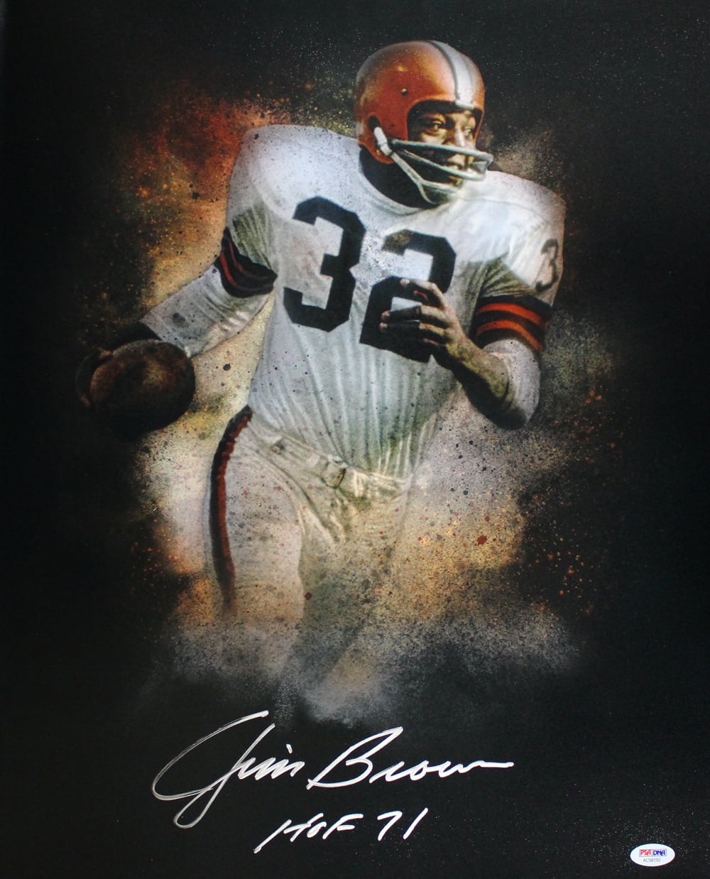Jim Brown Cleveland Browns Signed 16x20 Photo - HOF PSA PSA-Powers Sports Memorabilia