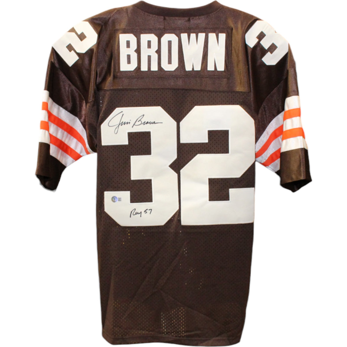 Jim Brown Cleveland Browns Signed Jersey - Browns Players Of The Century 52 ROY Beckett-Powers Sports Memorabilia