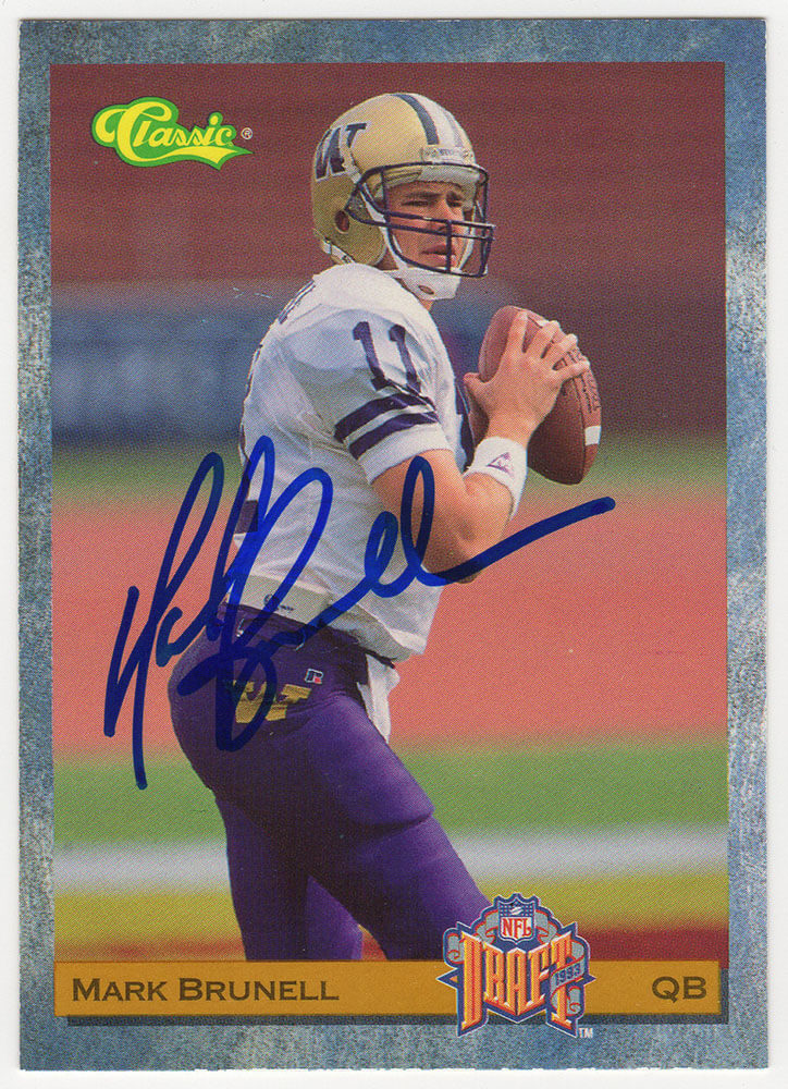 Mark Brunell Autographed 1993 Classic Football Rookie Trading Card #88-Powers Sports Memorabilia