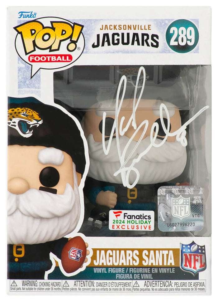 Mark Brunell Autographed Jacksonville Jaguars SANTA Funko Pop Doll #289-Powers Sports Memorabilia