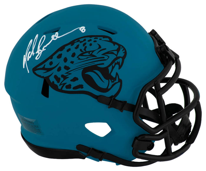 Mark Brunell Autographed Jacksonville Jaguars RAVE Riddell Speed Mini Helmet-Powers Sports Memorabilia