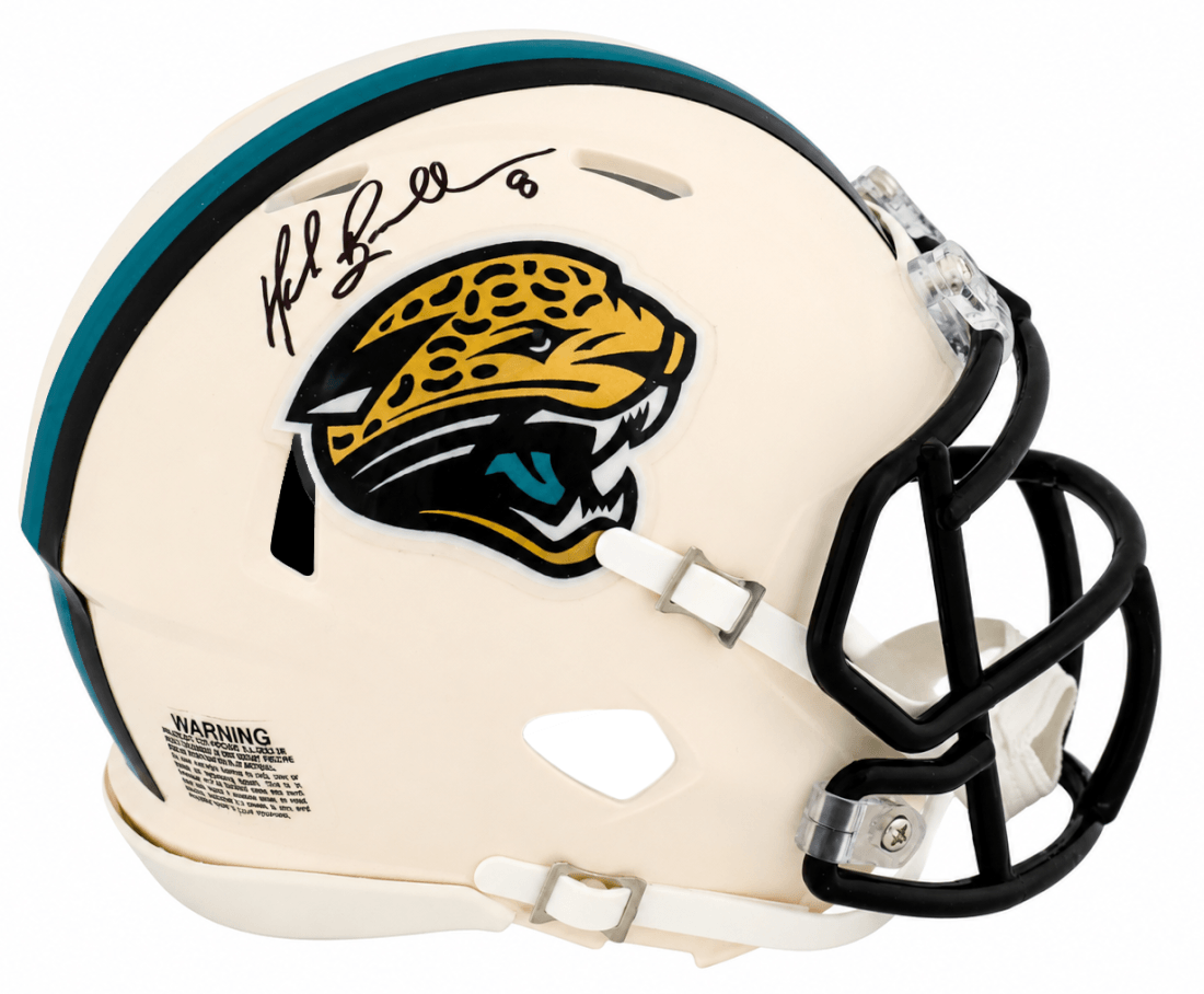 Mark Brunell Autographed Jacksonville Jaguars RETRO Riddell Speed Mini Helmet-Powers Sports Memorabilia