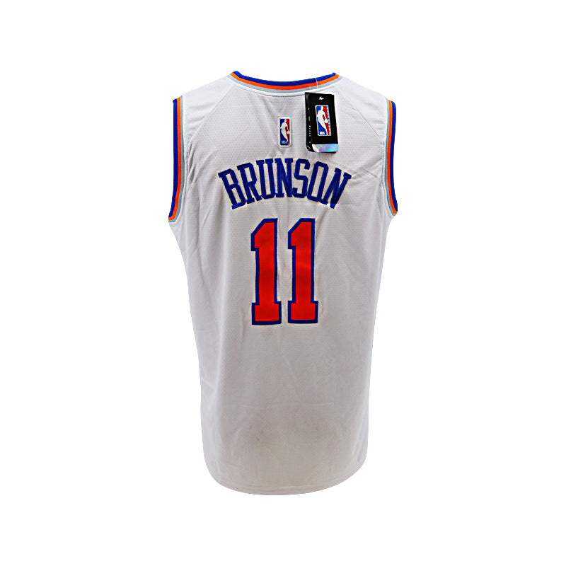 Jalen Brunson New York Knicks Pro Style White Jersey (52/XL)-Powers Sports Memorabilia