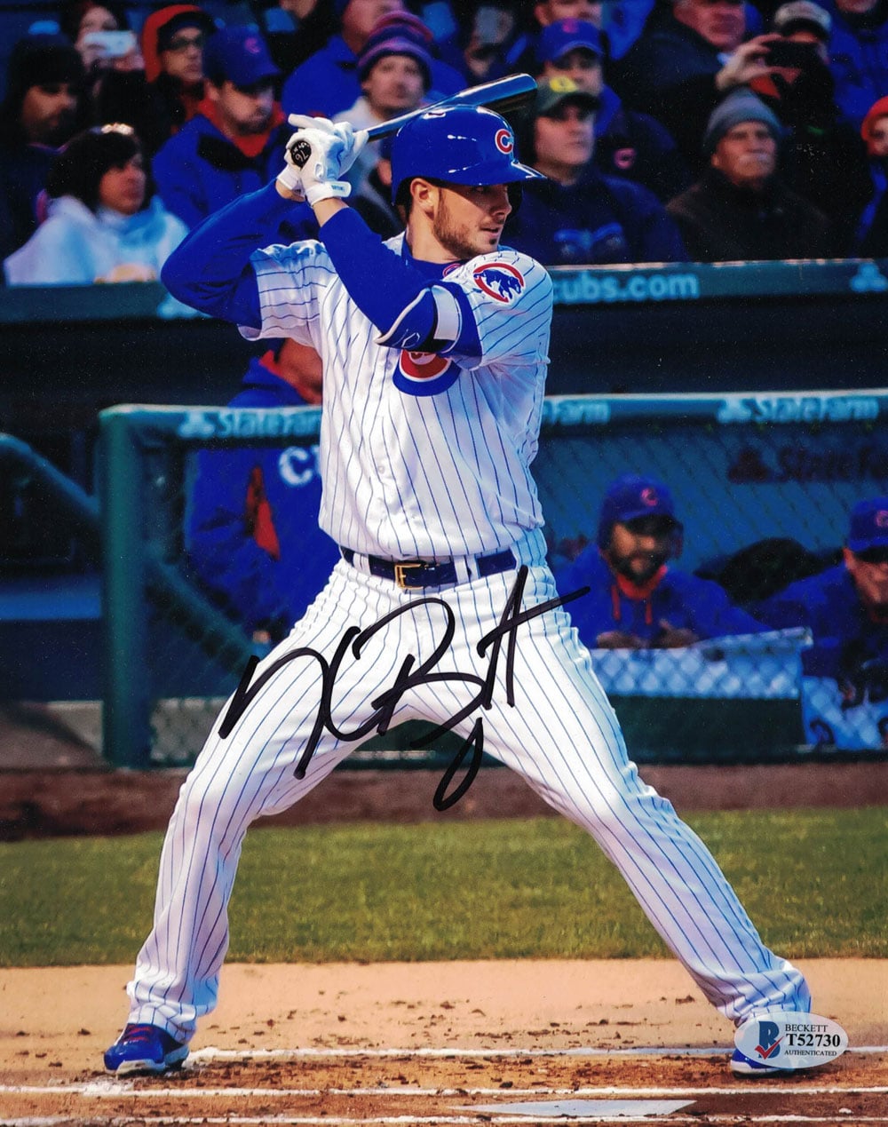 Kris Bryant Signed Chicago Cubs 8x10 Photo – Beckett Authenticated-Powers Sports Memorabilia