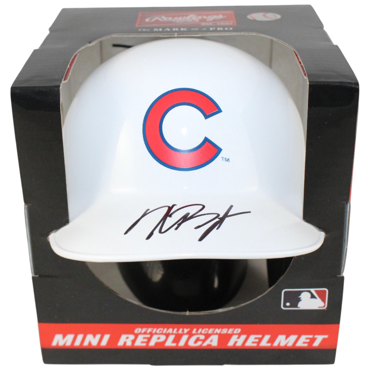 Kris Bryant Chicago Cubs White Mini Batting Signed Helmet-Powers Sports Memorabilia