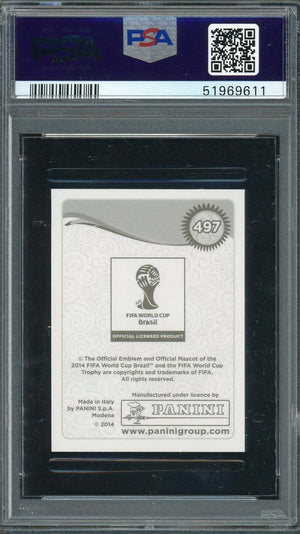Bastian Schweinsteiger 2014 Panini World Cup Stickers Card #497 PSA 8-Powers Sports Memorabilia
