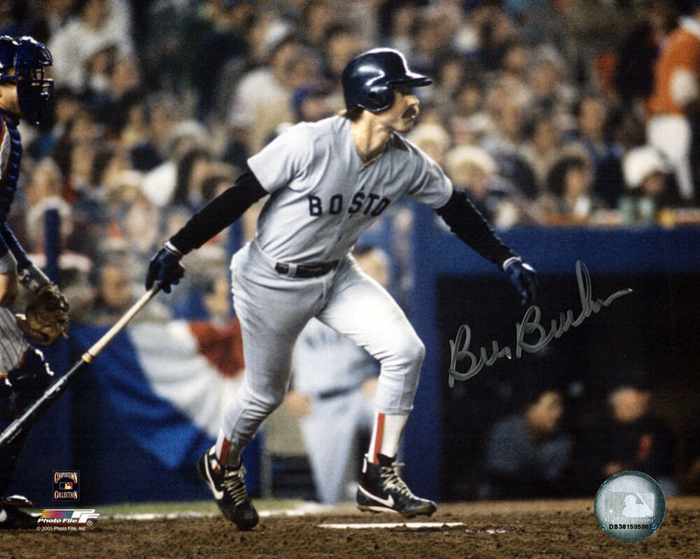 Bill Buckner Autographed Boston Red Sox World Series Batting 8x10 Photo-Powers Sports Memorabilia