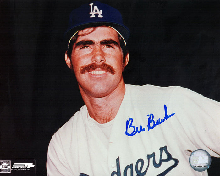 Bill Buckner Autographed Los Angeles Dodgers Closeup Pose 8x10 Photo-Powers Sports Memorabilia