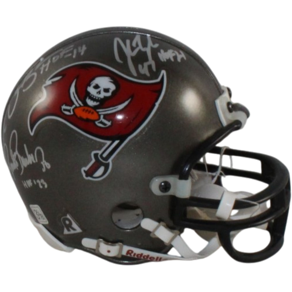 Lee Roy Selmon +4 Tampa Bay Buccaneers Signed Mini Helmet - 97-13 Beckett Beckett-Powers Sports Memorabilia