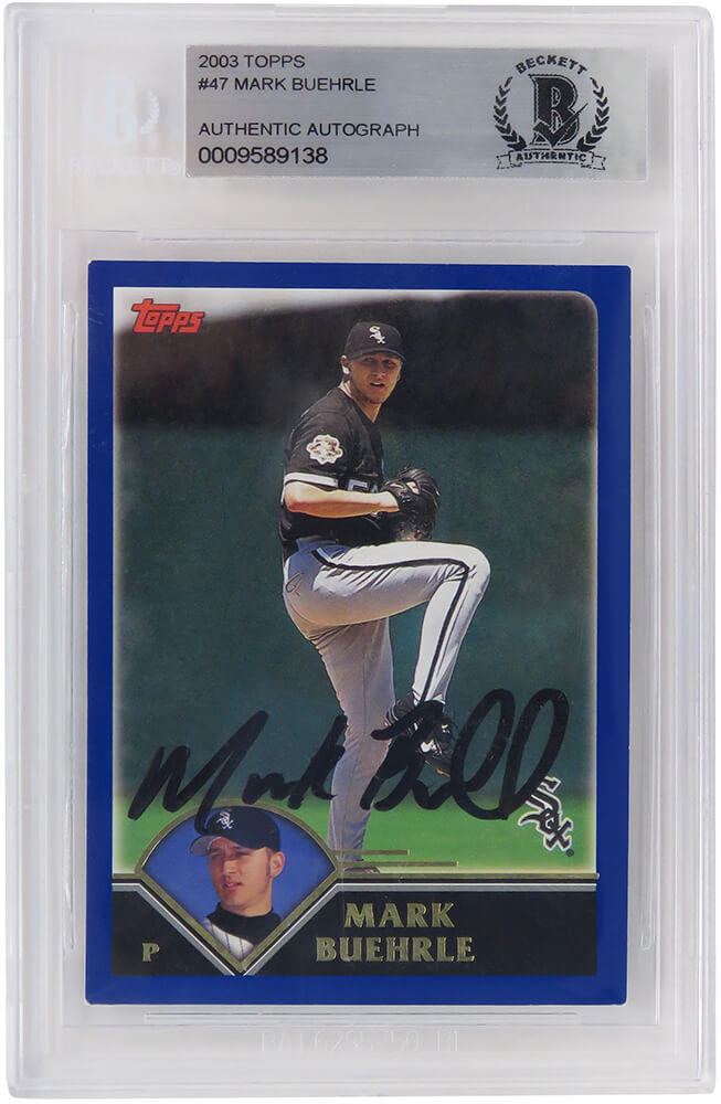 Mark Buehrle Autographed Chicago White Sox 2003 Topps Baseball Card #47-Powers Sports Memorabilia