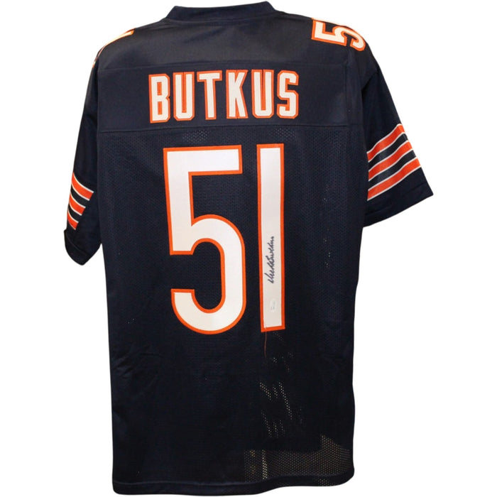 Dick Butkus Signed Pro Style Size XL Navy Jersey – JSA Authenticated-Powers Sports Memorabilia