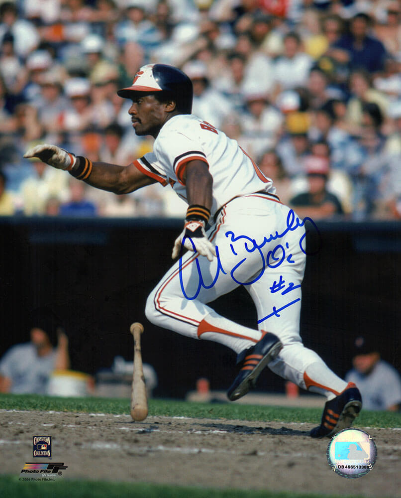 Al Bumbry Autographed Baltimore Orioles White Jersey Running 8x10 Photo-Powers Sports Memorabilia