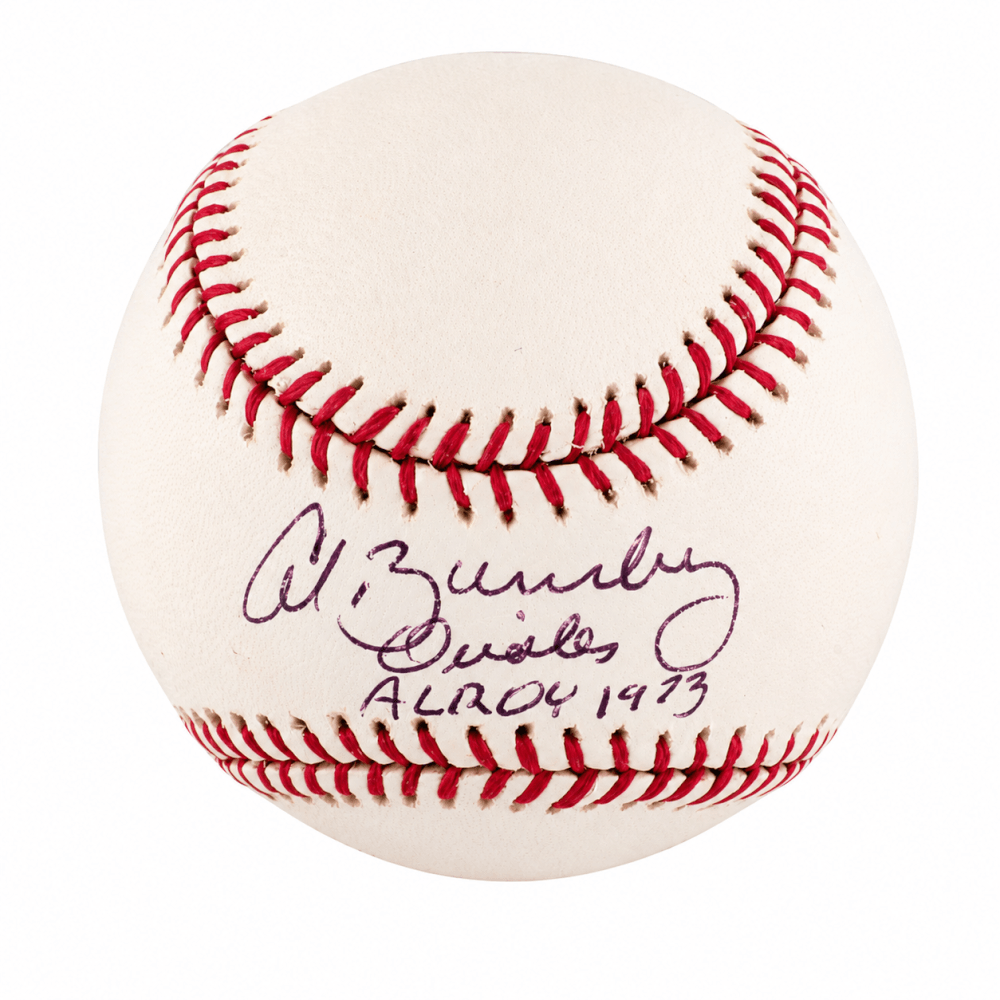 Al Bumbry Autographed Rawlings (Selig) MLB Baseball with AL ROY 1973-Powers Sports Memorabilia