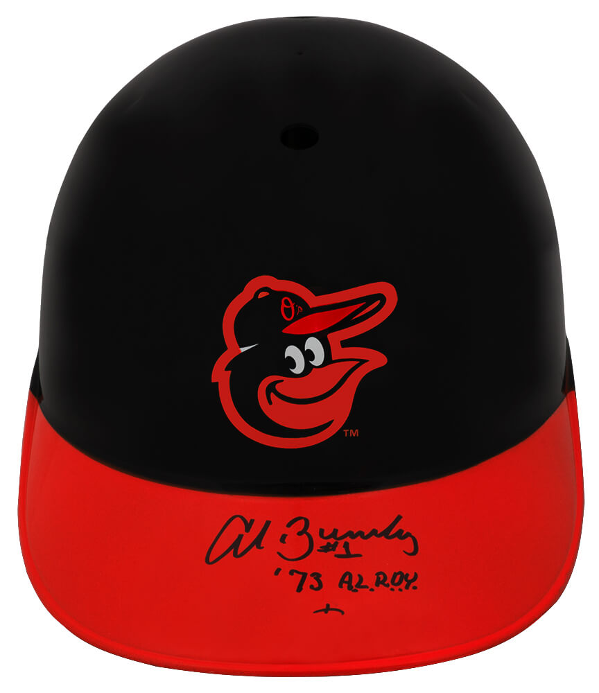 Al Bumbry Autographed Baltimore Orioles Souvenir Replica Baseball Batting Helmet with 1973 AL ROY-Powers Sports Memorabilia