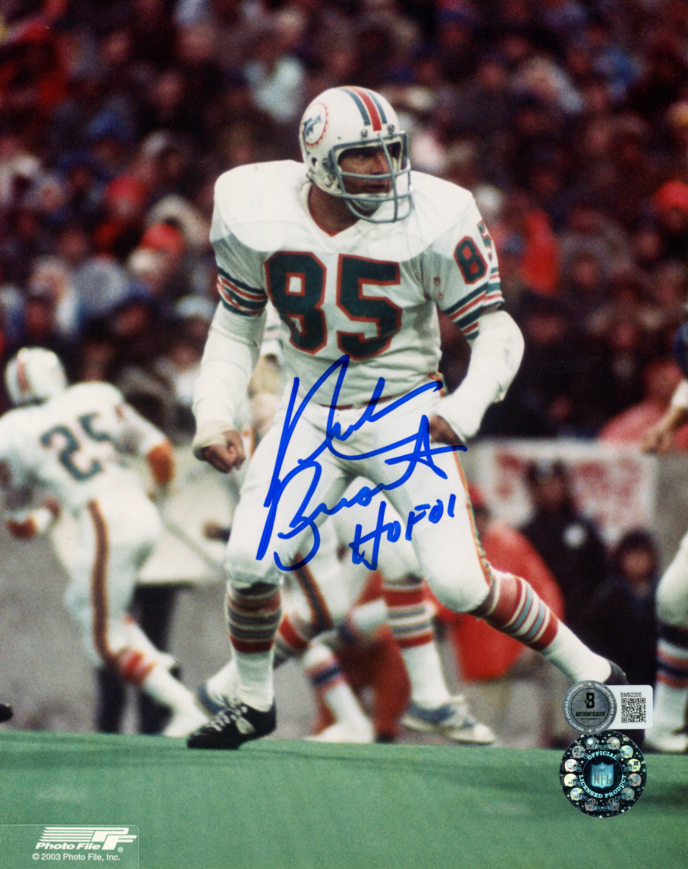 Nick Buoniconti Miami Dolphins Signed 8x10 Photo - HOF Beckett Beckett - 47795-Powers Sports Memorabilia