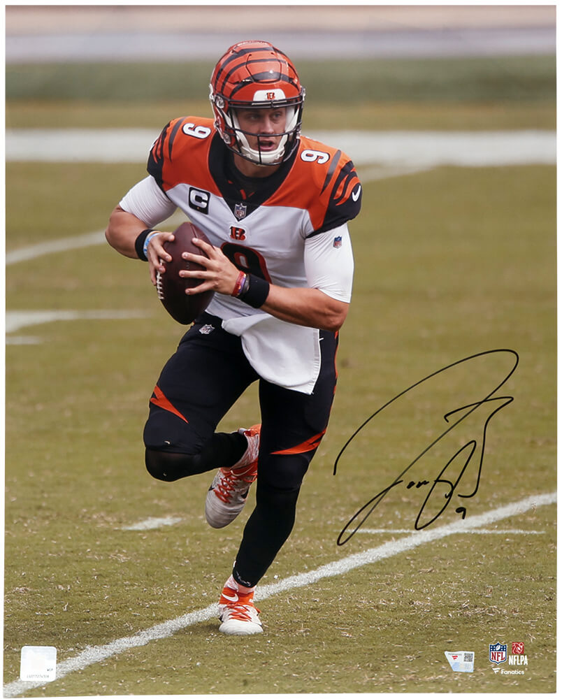 Joe Burrow Cincinnati Bengals Autographed Rollout 16x20 Photo Fanatics-Powers Sports Memorabilia