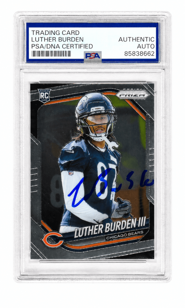 Luther Burden III Autographed Chicago Bears 2025 Panini Prizm Rookie Football Card #331-Powers Sports Memorabilia