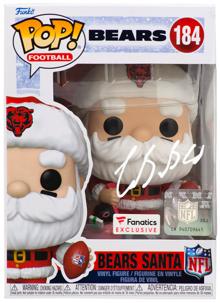Luther Burden III Autographed Chicago Bears SANTA Funko Pop Doll #184-Powers Sports Memorabilia