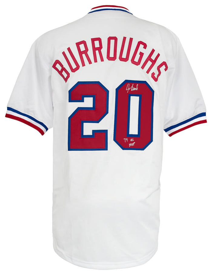 Jeff Burroughs Autographed White Throwback Custom Baseball Jersey with 74 AL MVP-Powers Sports Memorabilia