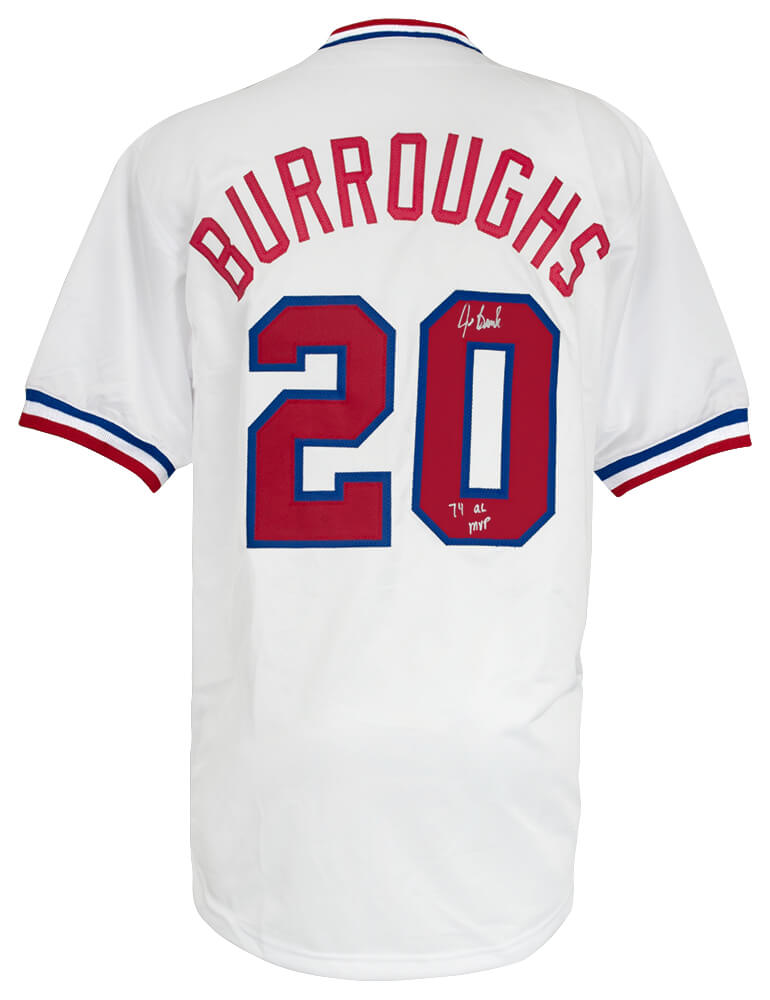 Jeff Burroughs Autographed White Throwback Custom Baseball Jersey with 74 AL MVP-Powers Sports Memorabilia