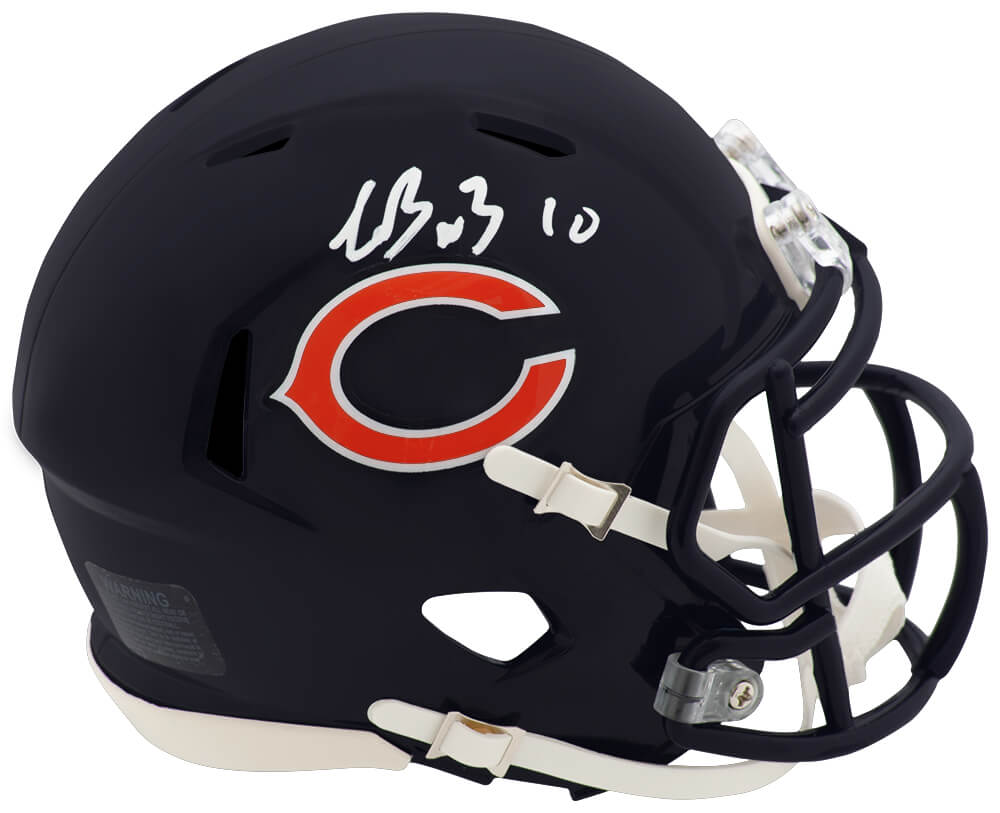 Luther Burden III Autographed Chicago Bears Riddell Speed Mini Helmet-Powers Sports Memorabilia