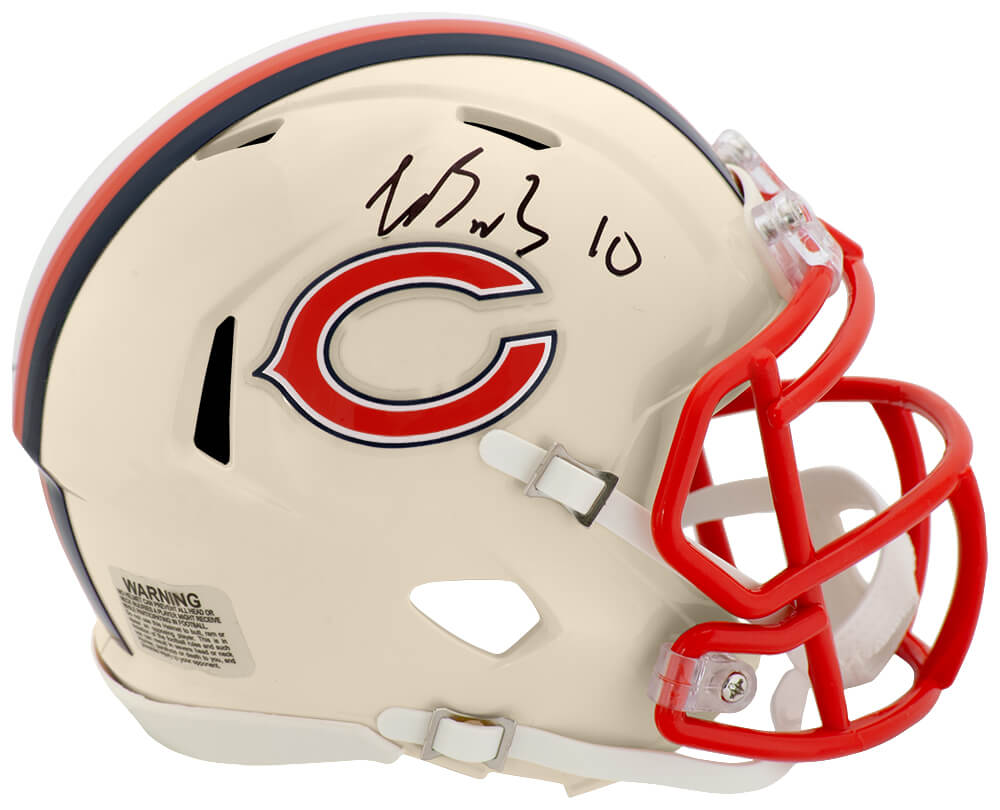 Luther Burden III Autographed Chicago Bears RETRO Riddell Speed Mini Helmet-Powers Sports Memorabilia