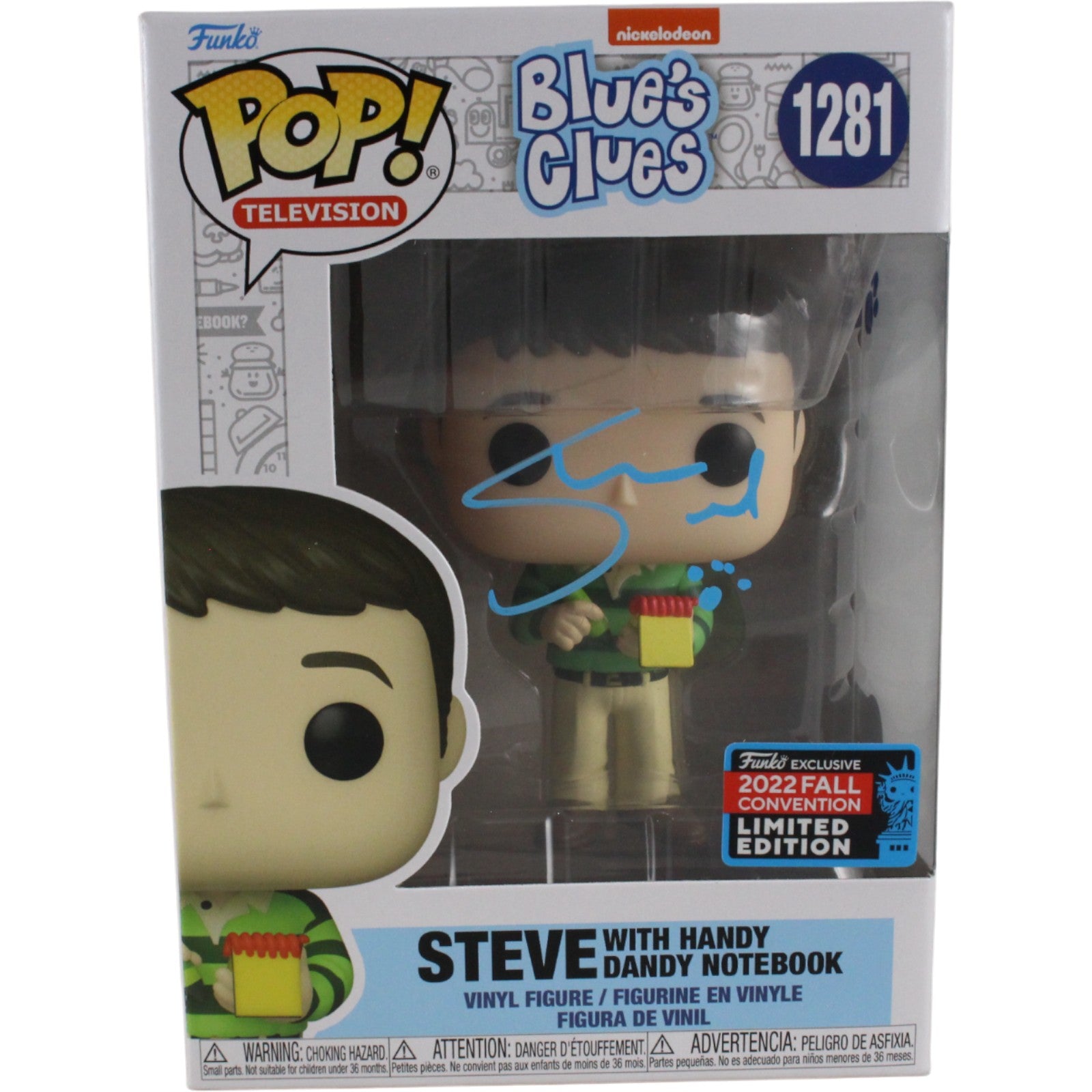Steve Burns Blue's Clues Signed Funko Pop - Nickolodeon Funko Pop! #1281 Beckett Beckett-Powers Sports Memorabilia