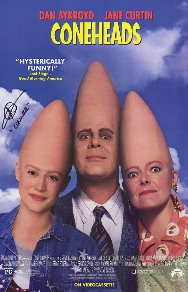 Michelle Burke Autographed Coneheads 11x17 Movie Poster with Connie-Powers Sports Memorabilia