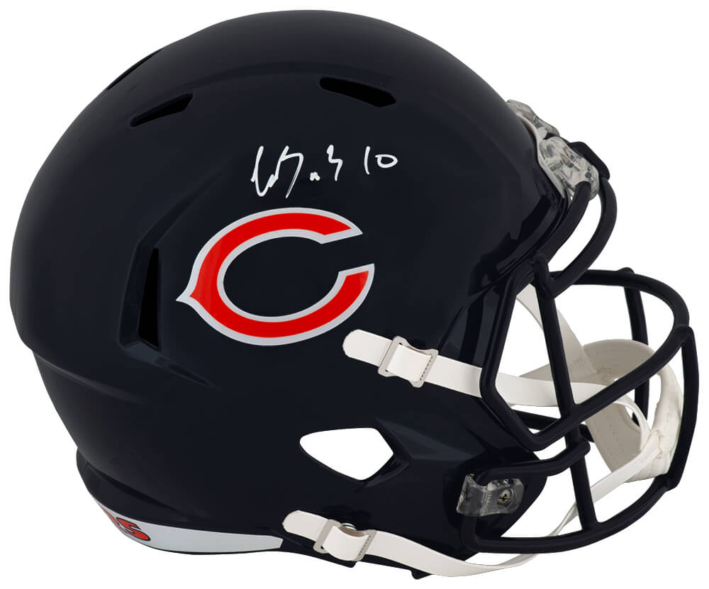 Luther Burden III Autographed Chicago Bears Riddell Full Size Speed Replica Helmet-Powers Sports Memorabilia