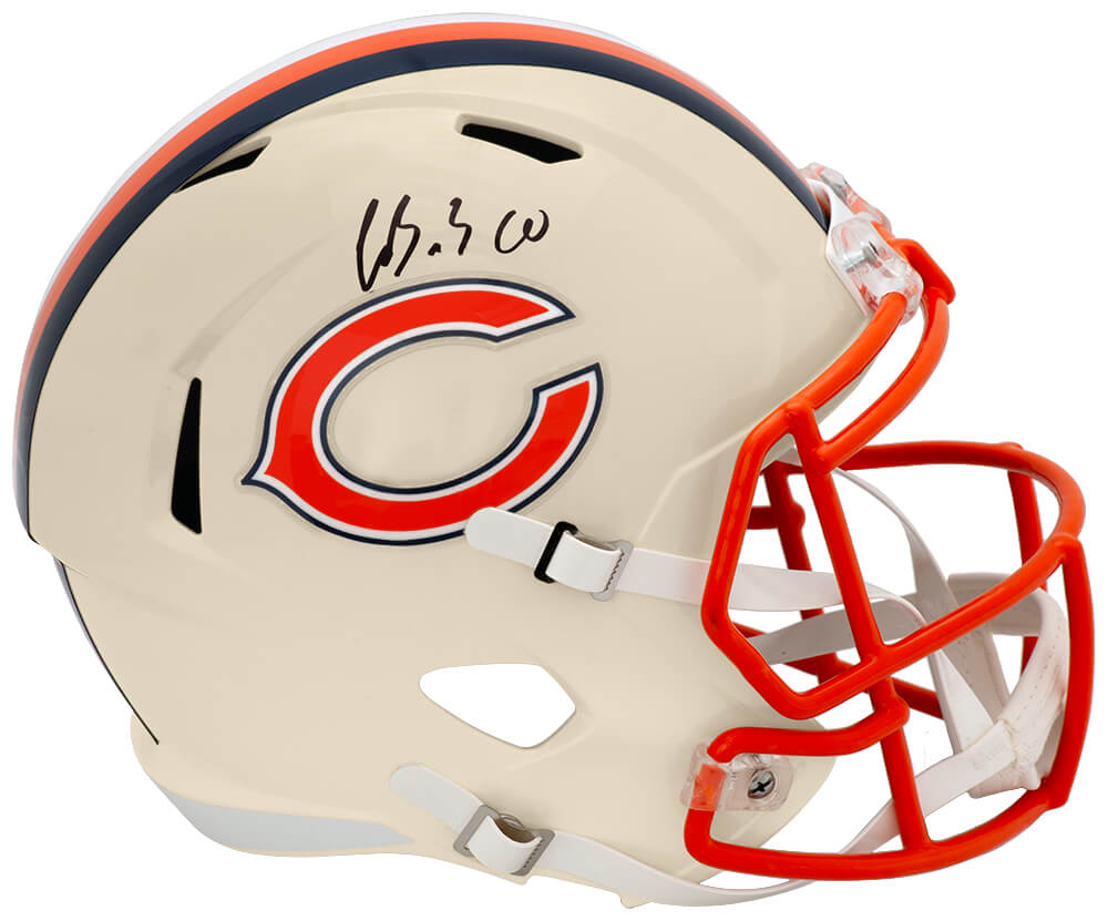 Luther Burden III Autographed Chicago Bears RETRO Riddell Full Size Speed Replica Helmet-Powers Sports Memorabilia