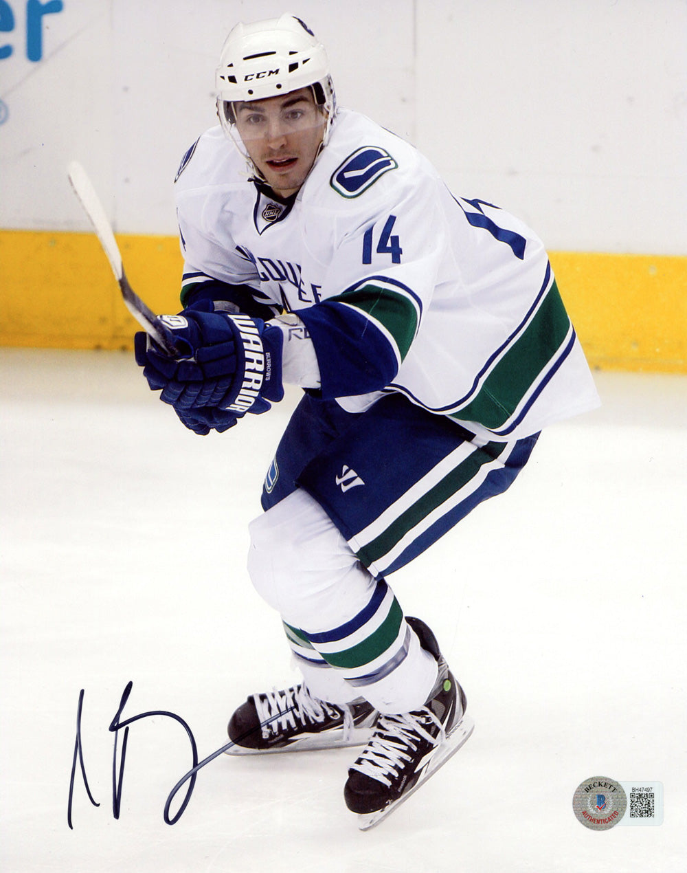Alexandre Burrows Vancouver Canucks Signed 8x10 Photo Beckett-Powers Sports Memorabilia