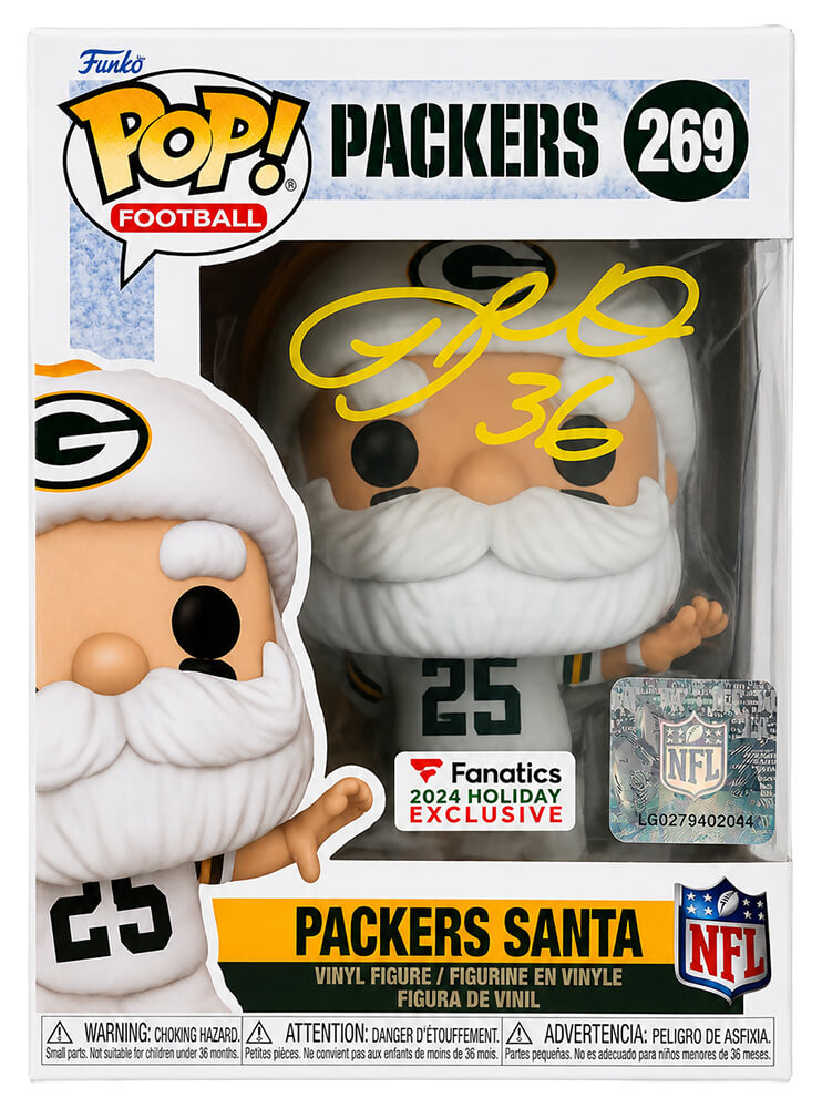 LeRoy Butler Autographed Green Bay Packers SANTA Funko Pop Doll #269-Powers Sports Memorabilia