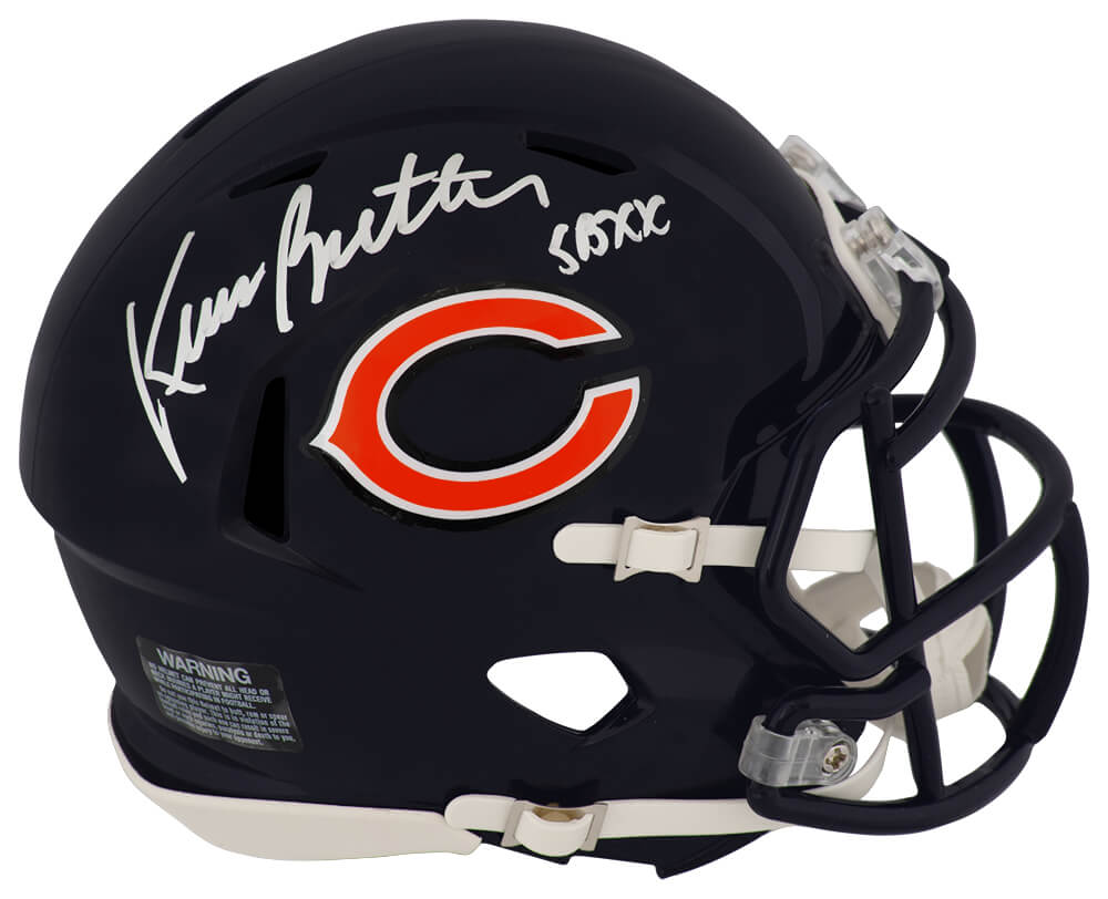 Kevin Butler Autographed Chicago Bears Riddell Speed Mini Helmet with SB XX-Powers Sports Memorabilia