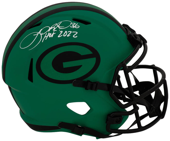 LeRoy Butler Autographed Green Bay Packers RAVE Riddell Full Size Speed Replica Helmet with HOF 2022-Powers Sports Memorabilia