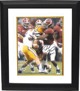 Dre Kirkpatrick Autographed Alabama Crimson Tide 8 x 10 Photograph Custom Framing (BCS National Championship Game)-Powers Sports Memorabilia