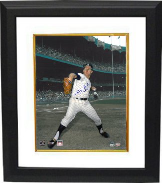 Whitey Ford Autographed New York Yankees 16 x 20 Photograph HOF 74 Custom Framing - MLB Hologram-Powers Sports Memorabilia