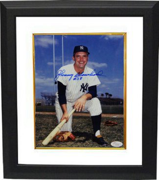 Johnny Blanchard Autographed New York Yankees 8 x 10 Photograph #38 Custom Framing- JSA Hologram-Powers Sports Memorabilia