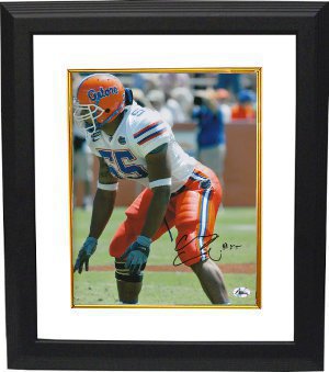Channing Crowder Autographed Florida Gators 8 x 10 Photograph Custom Framing-Powers Sports Memorabilia