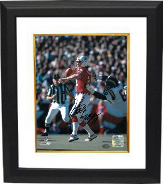 Steve Grogan Autographed New England Patriots 8 x 10 Photograph Custom Framing - CTBL_BW12147-Powers Sports Memorabilia