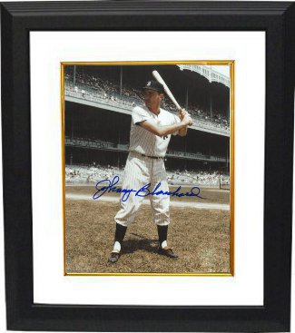 Johnny Blanchard Autographed New York Yankees 8 x 10 Photograph Custom Framing (deceased)-Powers Sports Memorabilia