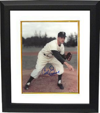 Carl Erskine Autographed Brooklyn Dodgers 8 x 10 Photograph Custom Framing-Powers Sports Memorabilia